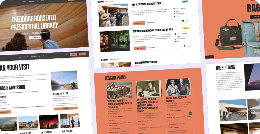 Theodore Roosevelt Presidential Library website pages
